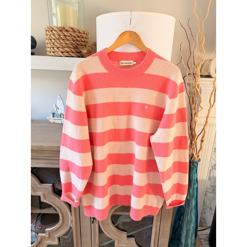 Marimekko Koju Maalis Wool Jumper Womens Pink Large